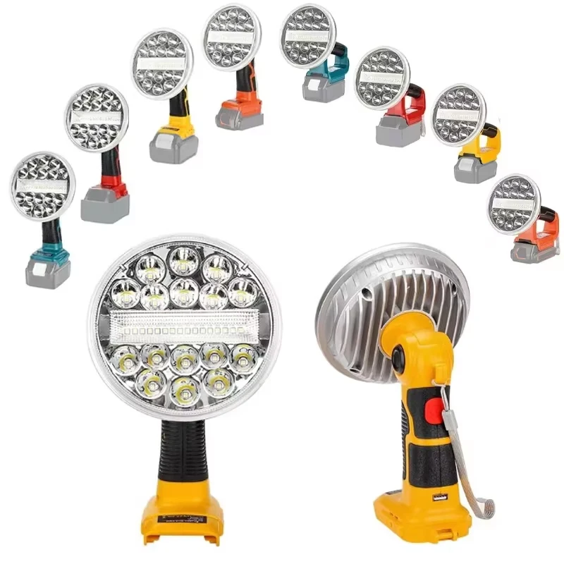

Work Led Light Cordless For Dewalt Makita Milwaukee Bosch Black&Decker Craftsman Ryobi，18V 20V Lithium Battery Outdoor Lantern