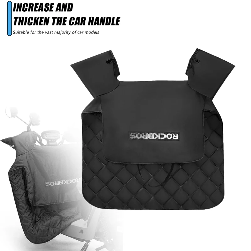 Waterproof thickened motorcycle Electric scooter handlebars gloves legs cover knees Warm apron blanket 2-in-1 Autumn winter