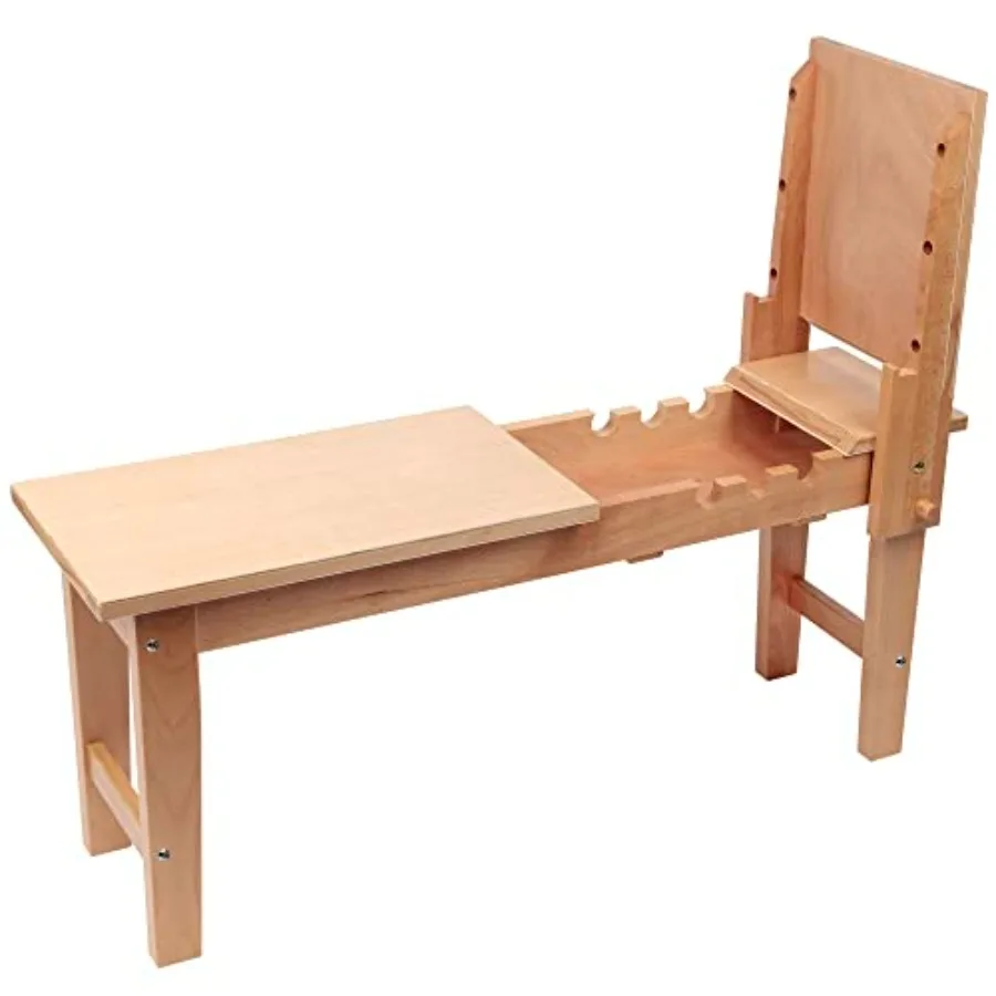 

Бельгийский художественный мольберт-стол из бука с прочной конструкцией, неразборными ножками и углами наклона 120/90 градусов, деревянный Locki