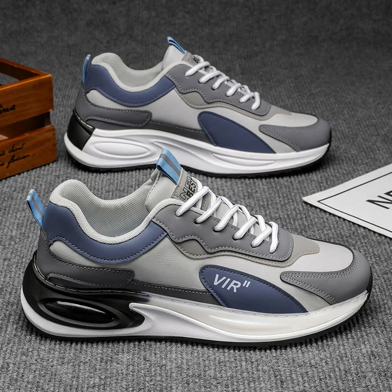 

New 2025 Men's Running Shoes Low Cut Lace-Up Soft Bottom Breathable Sport Shoes Korean Style Trendy Casual Sneakers Trainer Men