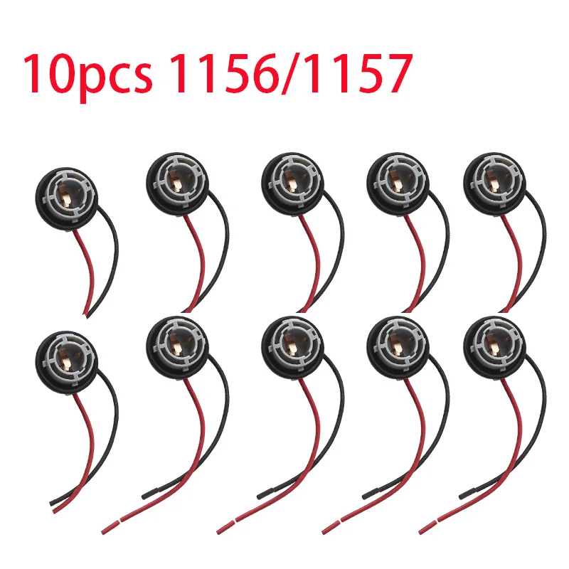 

10Pcs 1156 BA15S BAU15S 1157 BAY15D Lamp Holder Bulbs PY21W P21W Adapter Base Socket Connector For Turn Signal Headlight Light