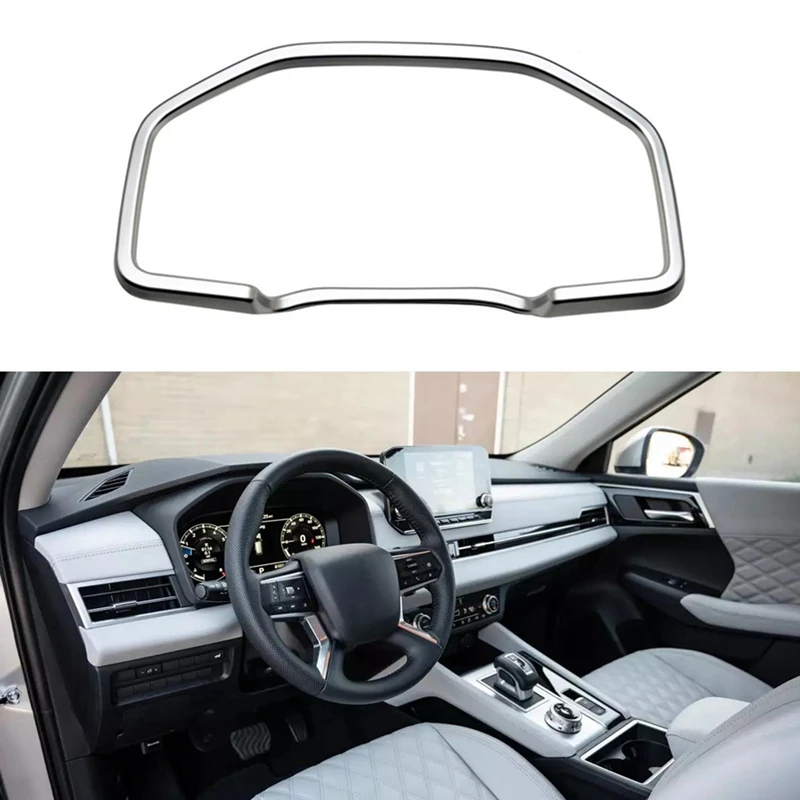 

Car Dashboard Instrument Panel Frame Decorative Cover Trim Sticker for Mitsubishi Outlander 2022 2023 Chrome RHD