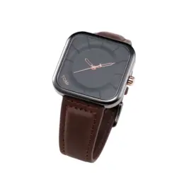 Simple Retro Big Square Watches for Ladies Watch Fashion Leather Belt Waterproof Watch Fashion Wrist Watch for Men