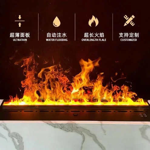 3d atomization fireplace factory decoration embedded household simulation stove electronic humidification artificial fire French