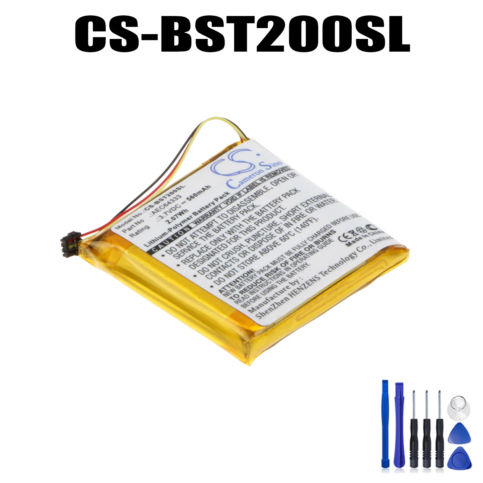 100% NEW 560mAh Wireless Headset Battery AEC643333 for Beats Studio 2.0, Studio 3.0, B0500, B0501, Solo Pro Wireless, A1914