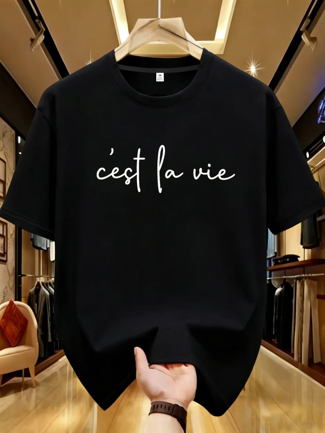 

【YJ00026】Женская футболка больших размеров с круглым вырезом, короткими рукавами, эластичными полурукавами и модными принтами.