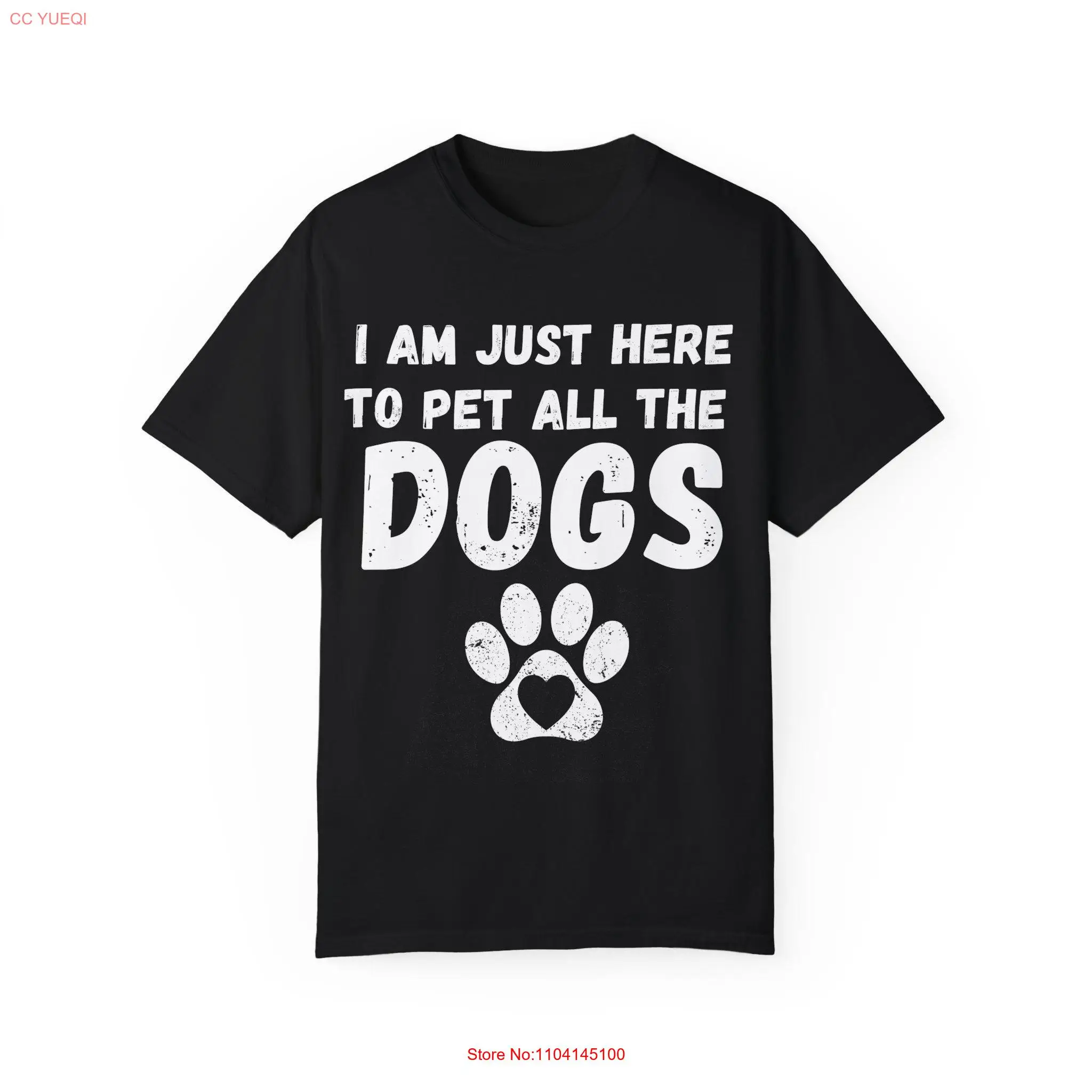 Sadece Tüm Köpekleri Evcil Hayvan İstiyorum T Shirt Sahibi için Komik Köpek Kadın Sevgilisi Anne uzun veya kısa kollu