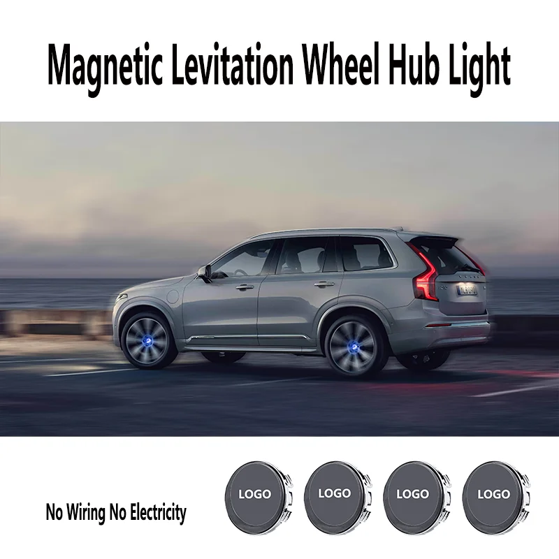 

Magnetic Levitation Wheel Hub Light Floating Illumination LED auto Wheel Hub Cover For VOLVO