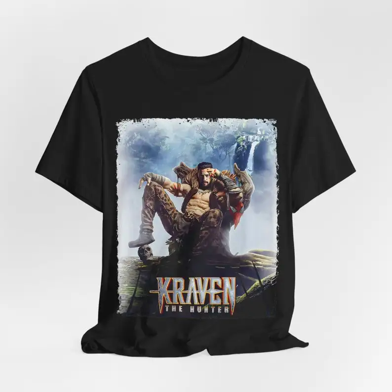 Aesthetic Kraven The Hunter Vintage Superhero Movie Streetwear Unisex Classic Graphic Unisex Short Sleeve T-Shirt