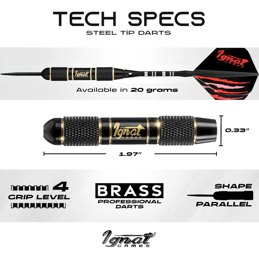 Dardos con punta de acero de primera calidad para juegos competitivos y entretenimiento en el hogar, paquete de 3, 6, 12 barriles de latón con ejes de aluminio, deslizamiento de 16 piezas