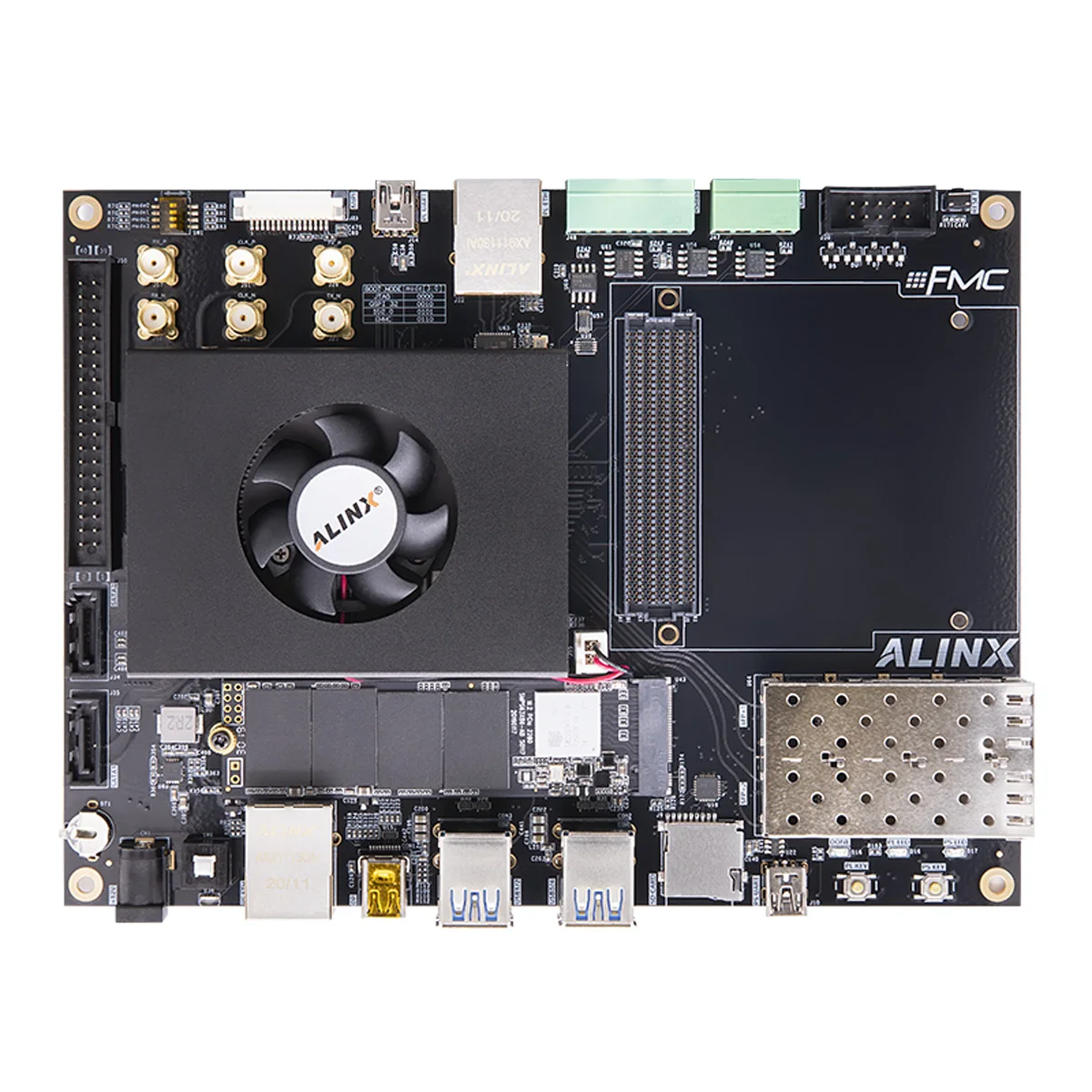 ألينكس AXU9EG: Xilinx Zynq بالموجات فوق الصوتية + MPSoC ZU9EG FPGA مجلس FMC HPC