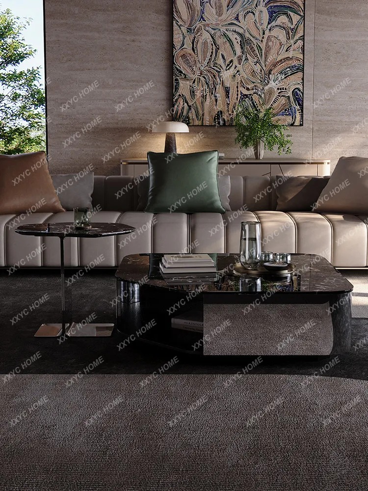 

Роскошный журнальный столик из натурального черного розы, новая модель, домашний светильник, роскошный высококачественный квадратный журнальный столик для гостиной, приставной столик