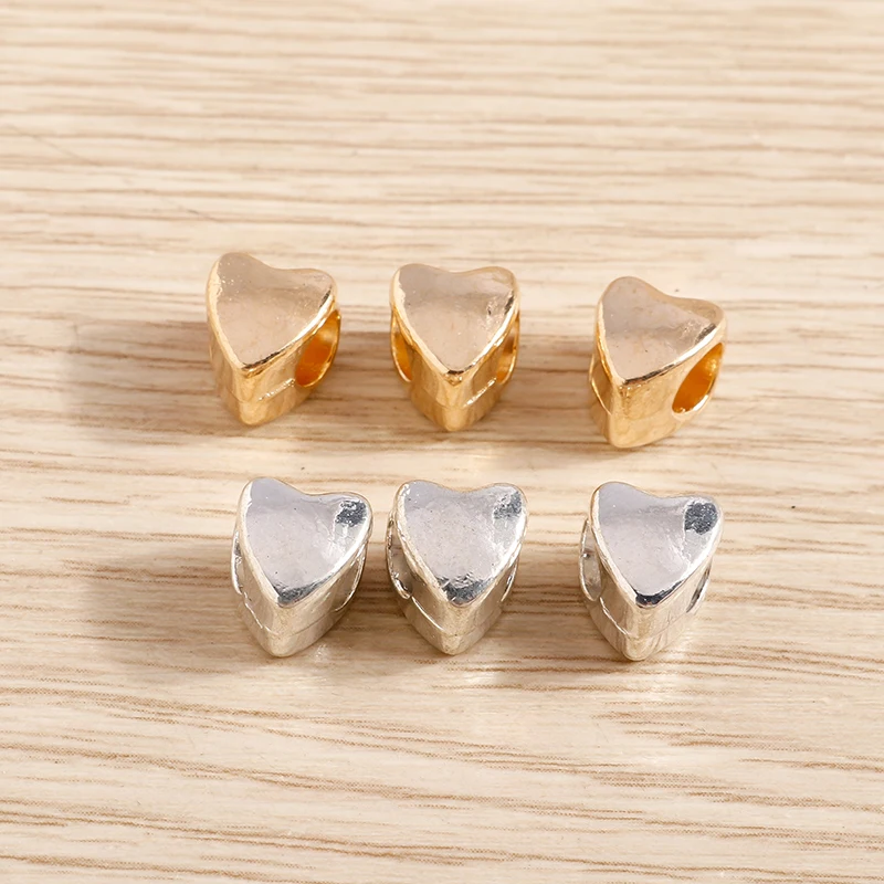 Tusember 20 Stück 8*9mm Legierungs-Liebesherz-Anhänger, lose Spacer-Anhänger für DIY Original-Charm-Armbänder, Halsketten, Ohrringe und Schmuckzubehör – Detail 4