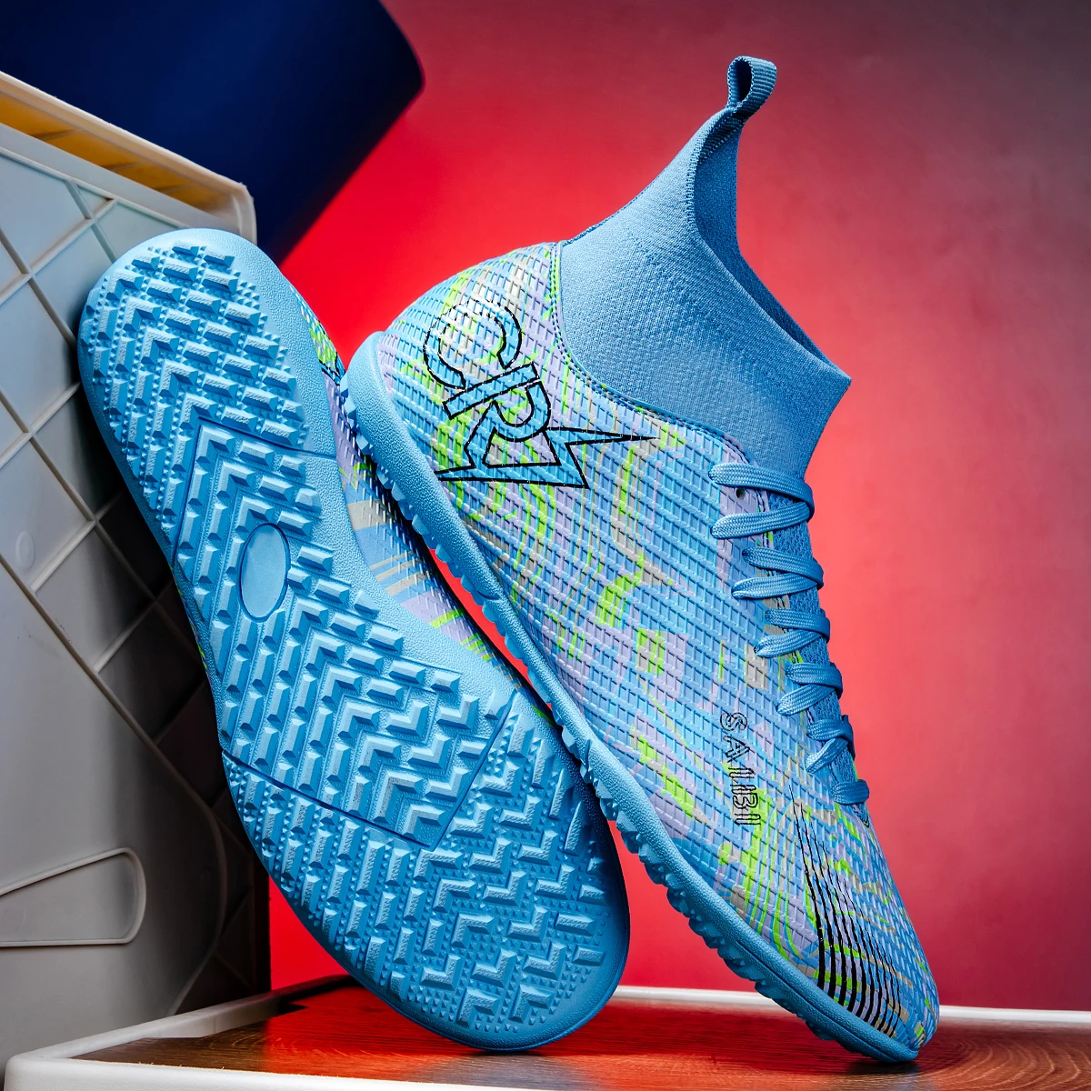 أحذية كرة القدم الاحترافية للرجال والنساء العالمية؛ كرة مضادة للانزلاق للتدريب على العشب المربط السداسي للرجال والنساء؛ المهنة #5