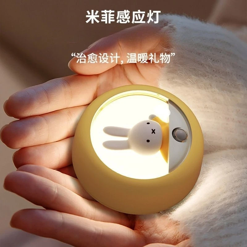 Miffy rabbit personalized creative nightlight bedside desktop high color value atmosphere lamp ornaments Exquisite birthday gift view 5