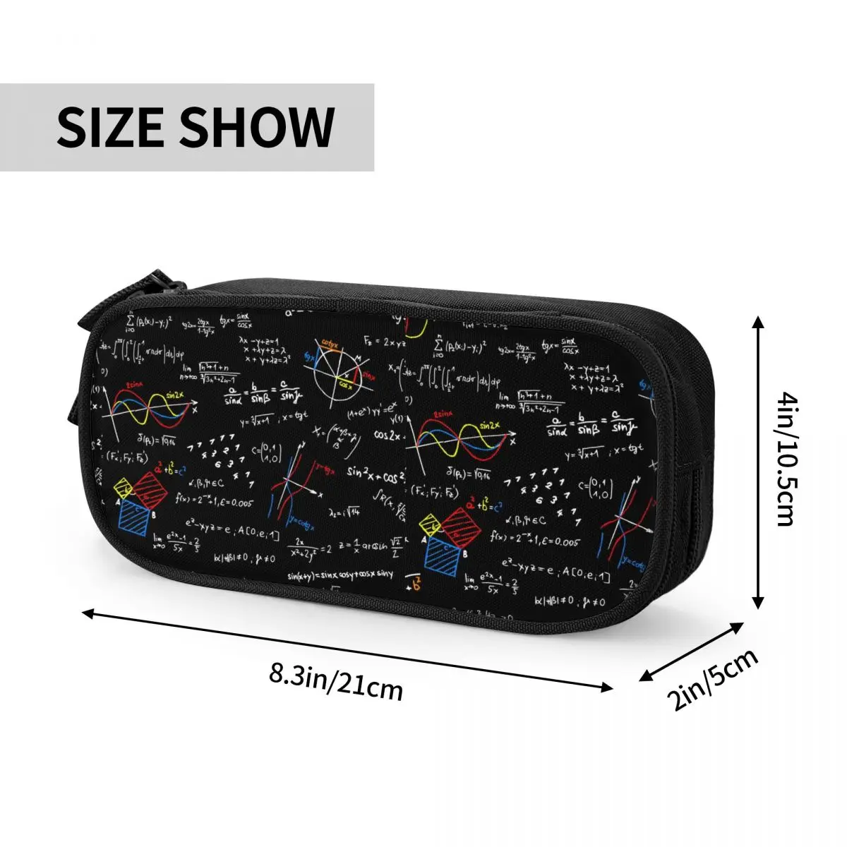 Geek Physics Equations Pencil Case for Girl Boy Large Storage Math Science Teacher Geometric Gift Pencil Box School Accessories