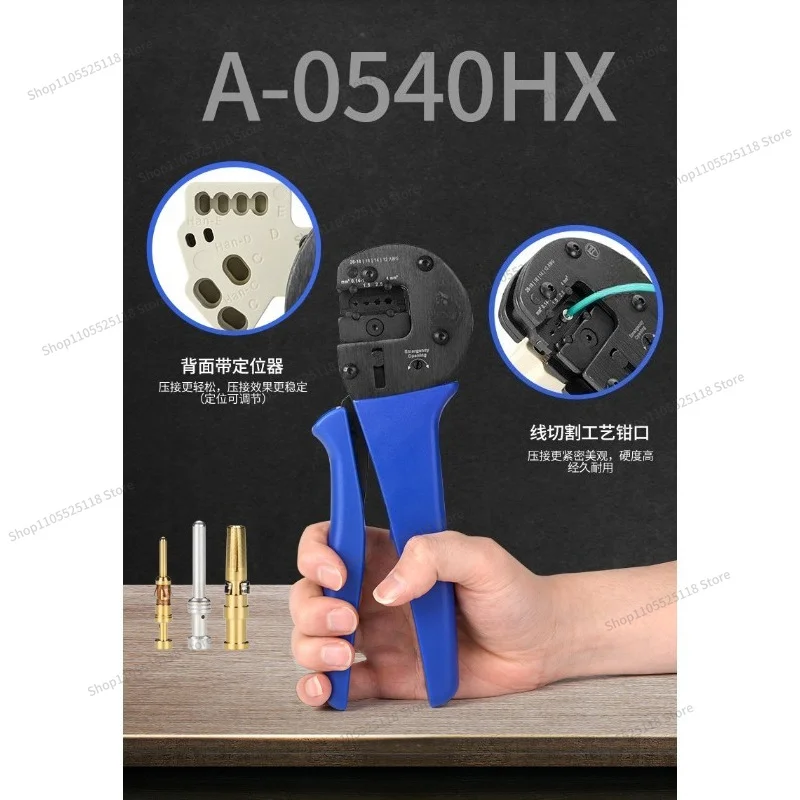 For A-0540HX Heavy Duty Connector Crimping Clamp, Terminal Air Pin, Pin Crimping Clamp