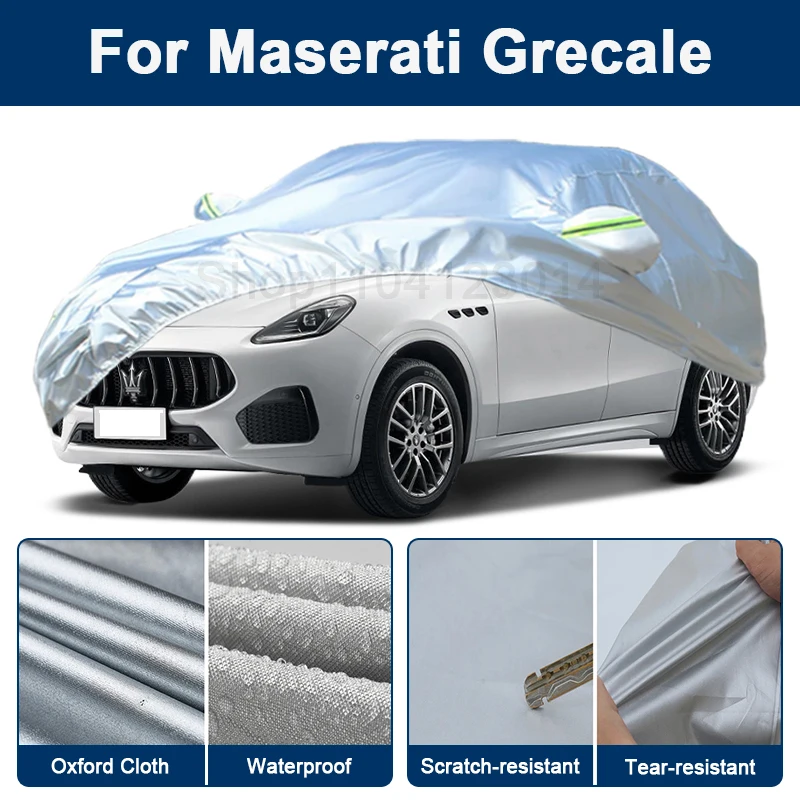 

Outdoor Full Car Cover For Maserati Grecale with Reflective Strips Waterproof Snowproof Dustproof UV Protection Auto Accessories