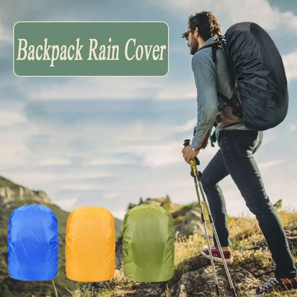 New Waterproof Backpack Rain Cover Adjustable Elastic Strap Lightweight Rain Cover Dustproof Bag Protector Camping