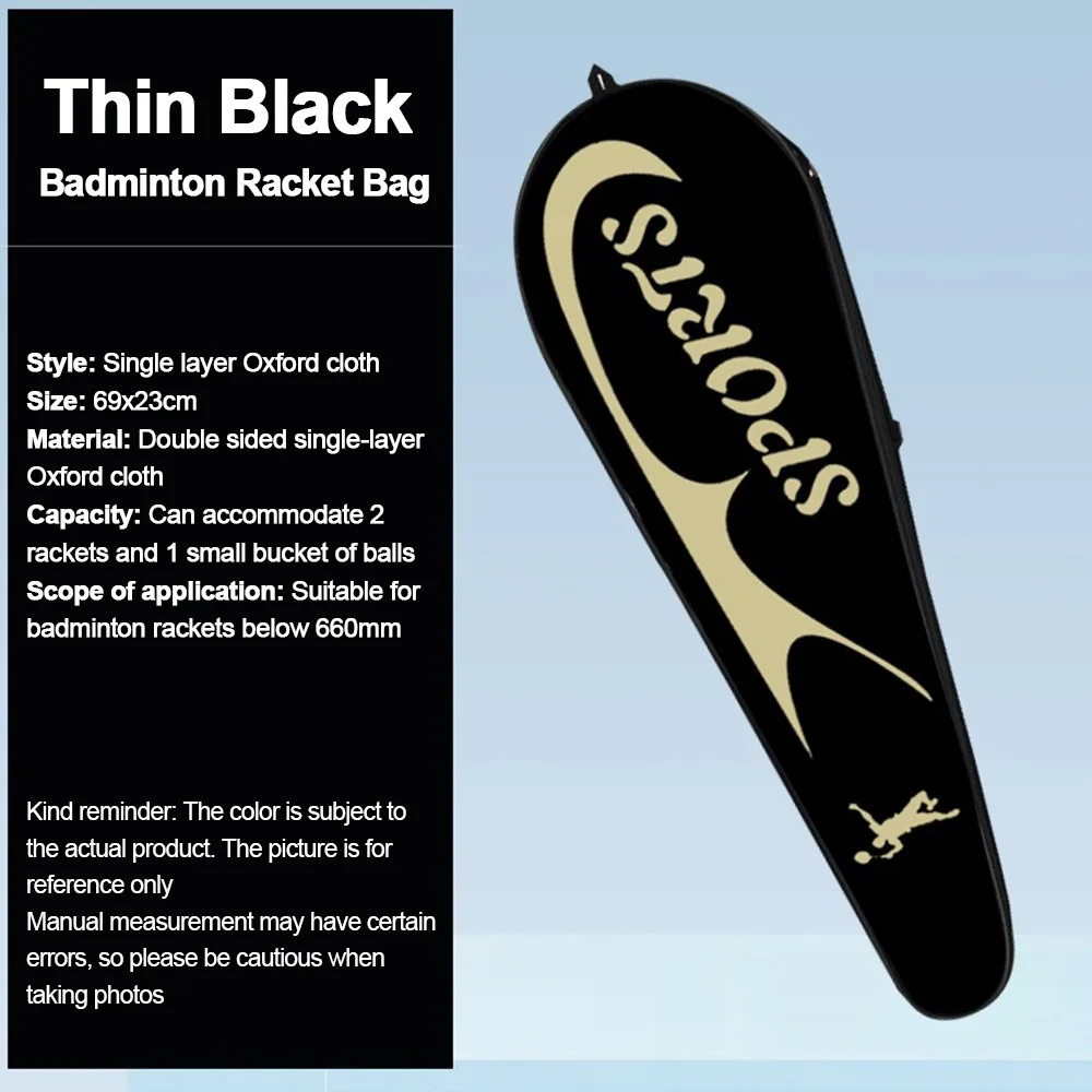 

Protective Pouch Waterproof Badminton Racket Bag Thick Portable Racket Protective Cover Oxford Racket Carrying Bag Sport