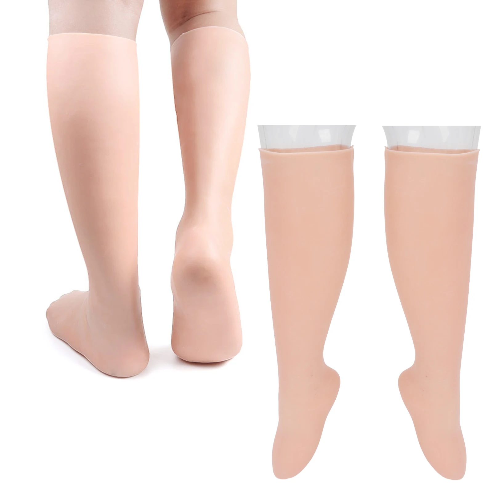Stretch Socks 2Pcs Moisturizing Socks Stretchable Elastic Anti Crack Cuticle Heels Softening Hydrating Socks Foot Care