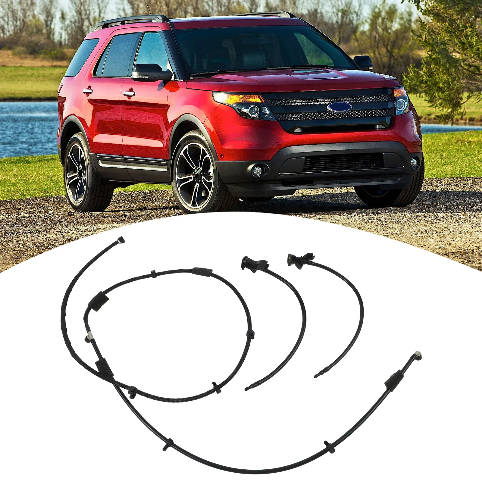 

Набор шлангов омывателя лобового стекла и насадок для Ford Explorer 2011-2015 BB5Z-17A605-A, запасные части для автомобиля