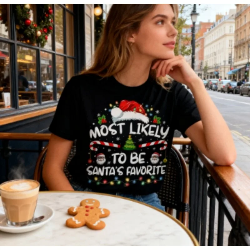 เสื้อยืดคริสต์มาสสำหรับครอบครัวตลกๆ ที่เป็นที่ชื่นชอบของซานต้ามากที่สุด