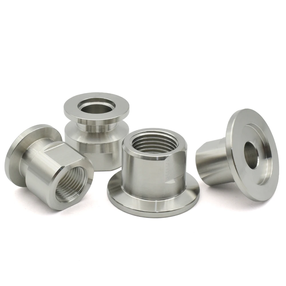 KF16 KF25 KF40KF50 Stainless Steel PT Internal Thread Vacuum Flange Joint Milled Edge Inner Thread Joint