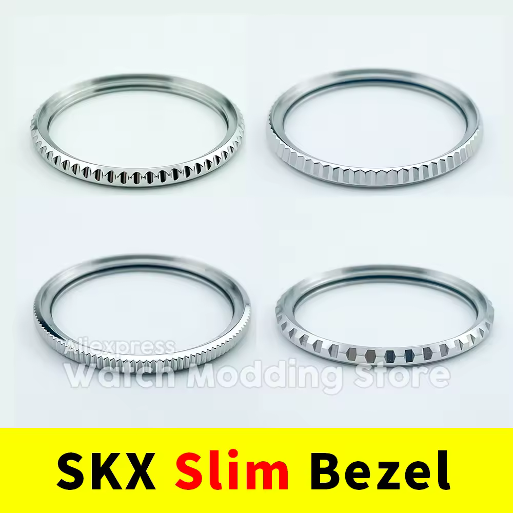 Aggiornamento della lunetta unidirezionale Slim SKX: sottile acciaio inossidabile 316L Migliora il tuo orologio SKX007 con 120 clic
