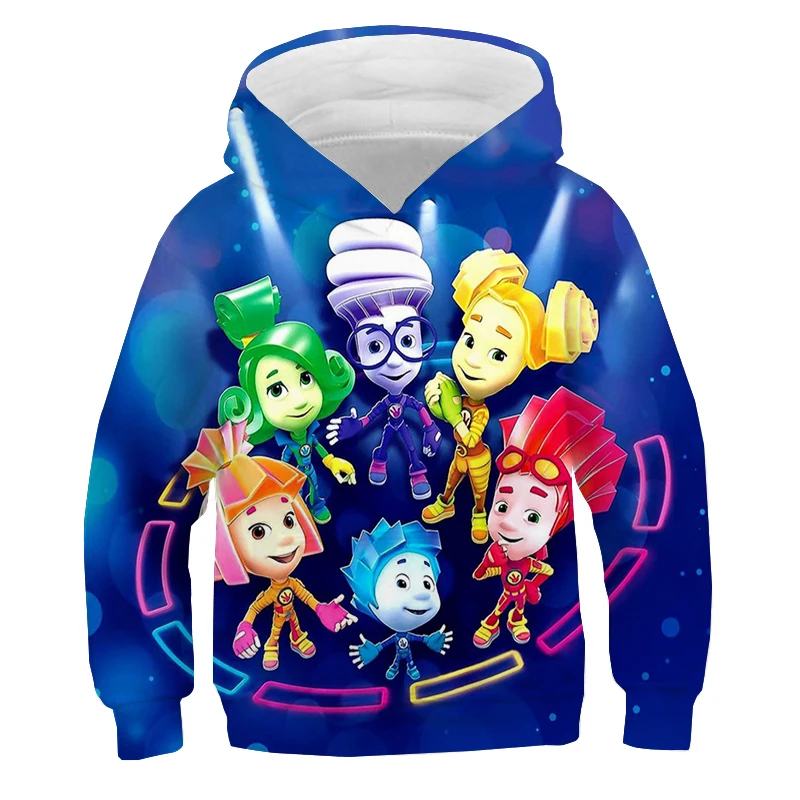 The Fixies Hoodies Kids Clothes Boys Girls Hooded Sweatshirts Anime Tops Funny Cartoon Children Long Sleeve Pullovers Sudadera