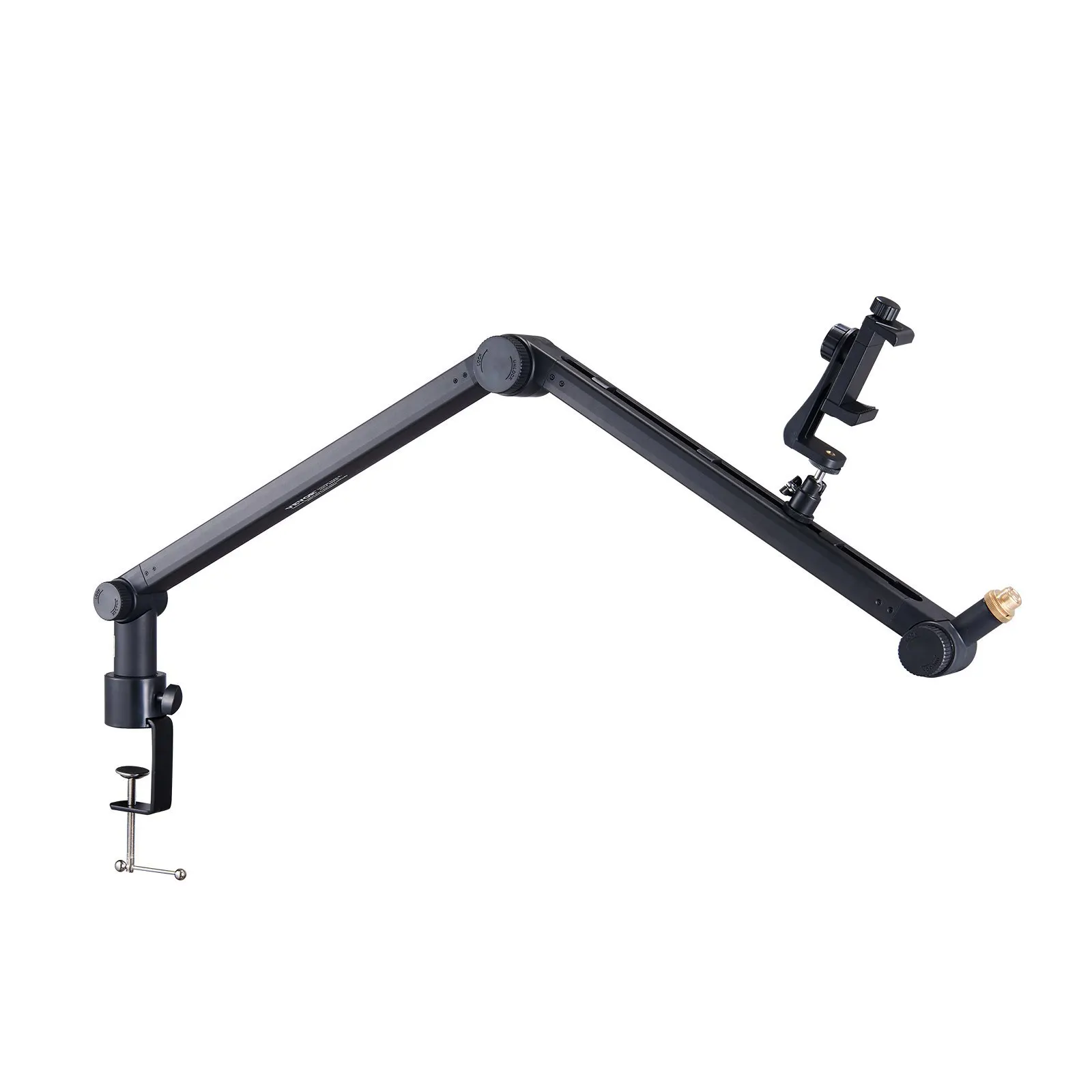 Microphone Boom Arm with Desk Mount, 360° Rotatable, Adjustable Mic Stand with 3/8" to 5/8" Adapter Port, for Recording Blue