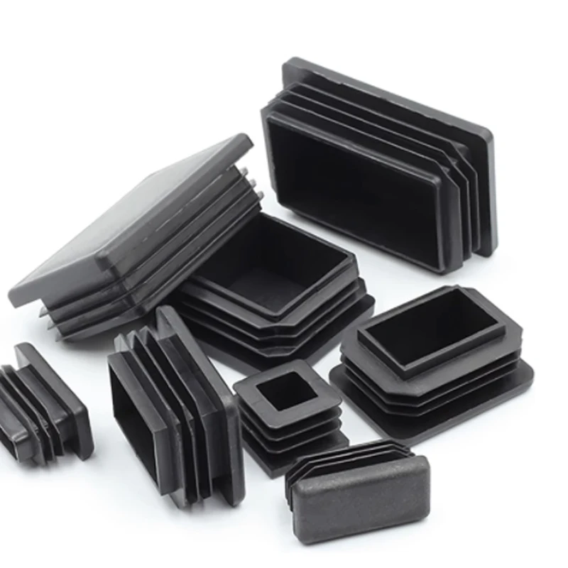 15x15mm-50x100mm Black Blanking End Caps Furniture Leg Tube Pipe Insert Plugs Rectangle/Square Dust Stopper