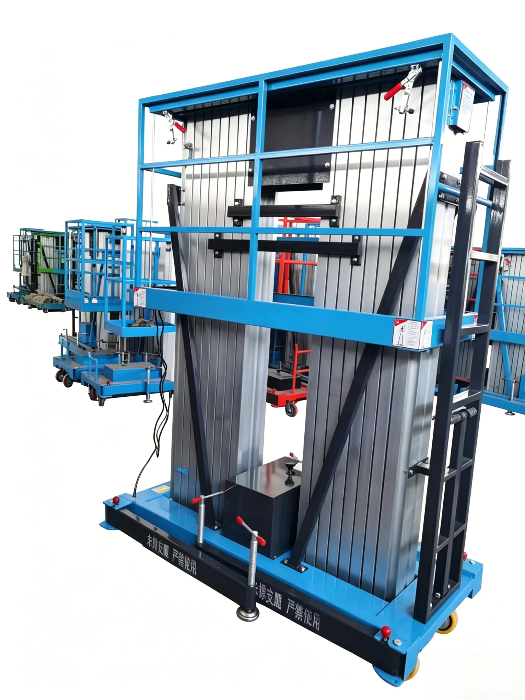 Aluminum Alloy Lifting Platform, Double Mast Electric Tracked Mobile Lift Platform Full Rise Small Alignment Portable Customized