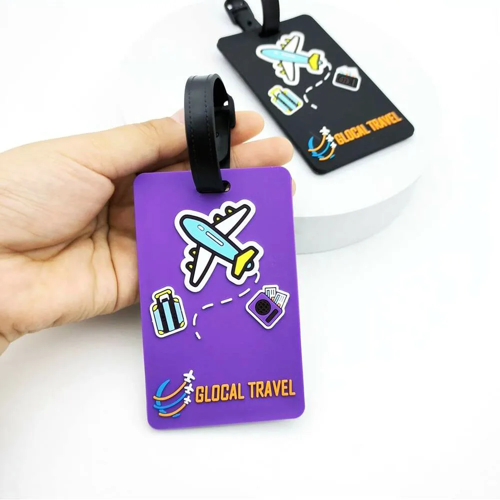 1PCS Creative Aircraft Luggage Boarding Hanger Luggage Tag Station Airport Check in Trolley Box Items Loss Prevention  Label