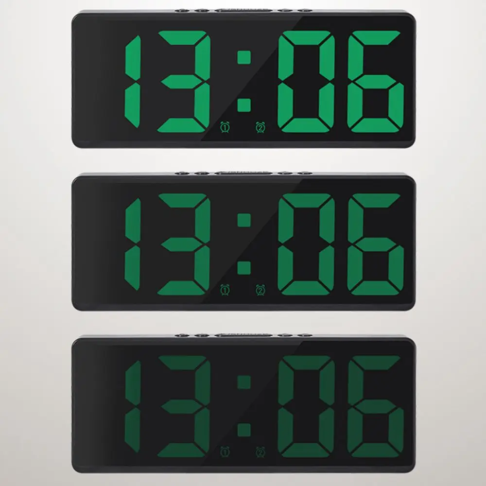 Creative Backlight Nightlight Temperature Calendar Electronic Clock LED Digital Alarm Clock Large Number