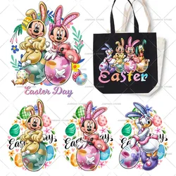 Disney Easter Minnie Thermal Transfer Sticker Iron on Transfers For Kids Clothes Fashion Mickey Mouse Printed Patches On Clothes