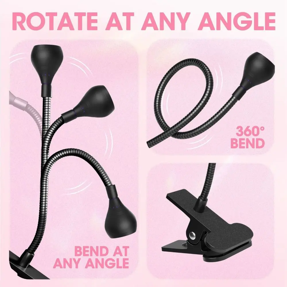 เครื่องอบเล็บมินิแบบใหม่ ไฟยูวีแบบหนีบ คลิปออน ความยาวคลื่น 395 นาโนเมตร สำหรับทำเล็บเจล อุปกรณ์ทำเล็บมืออาชีพ