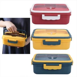 1200ml Large Capacity Lunch Box Portable Wheat Straw Bento Box Leak-proof Food Storage Container for Kids Back To School Camping