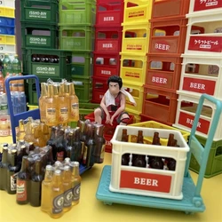 10pcs Mini Beer Bottle 1/6 1/12 Dollhouse Miniature Supermarket Drink Bottle Model BJD Doll House Accessories DIY Table Ornament