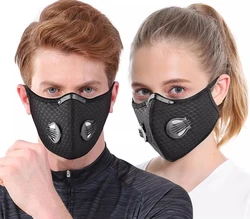 Fietsmasker Sport Wasbaar Herbruikbaar met filter Stofmasker Fietsen Gezichtsmasker voor heren Rijmasker bandana Actieve koolfilters