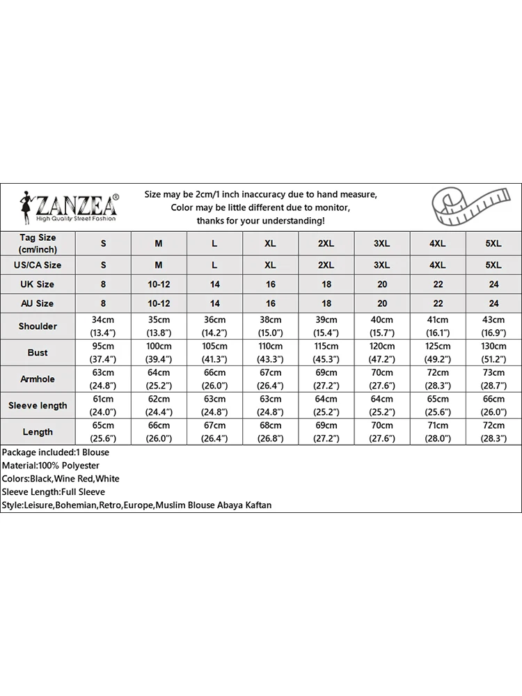 ZANZEA Donna Autunno Patchwork Camicetta 2025 Camicia moda musulmana Pullover a pieghe Mujer Femme Elegante manica lunga a lanterna Top