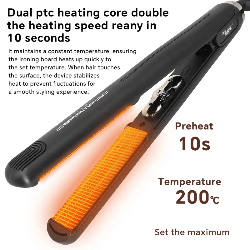 Professional hair straightener flat iron hair styling tools 220v-240v MCH heater restores temperature quickly 80°-230°