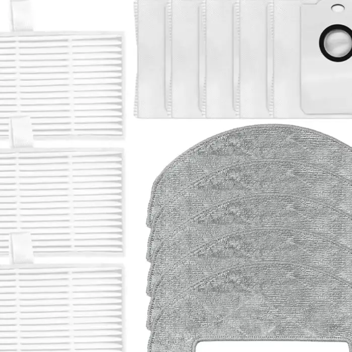 

For MYBOT X9 PRO Robot Vacuum Cleaner 3 Filter 5 Mop Cloth 5 Dust Bag 6 Side Brush Kit For Floor Dirt And Debris Removal