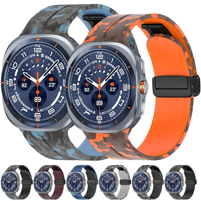 

Silicone Band for Samsung Galaxy Watch Ultra 2025 47mm Magnetic Bracelet for Galaxy Watch 8Ultra 2025 47mm Replacement Watchband