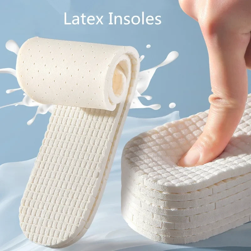 1Pair Memory Foam Plantar Fasciitis Insoles for Men And Women Soft Latex Shoe Pads for All Shoes Step-in Relief