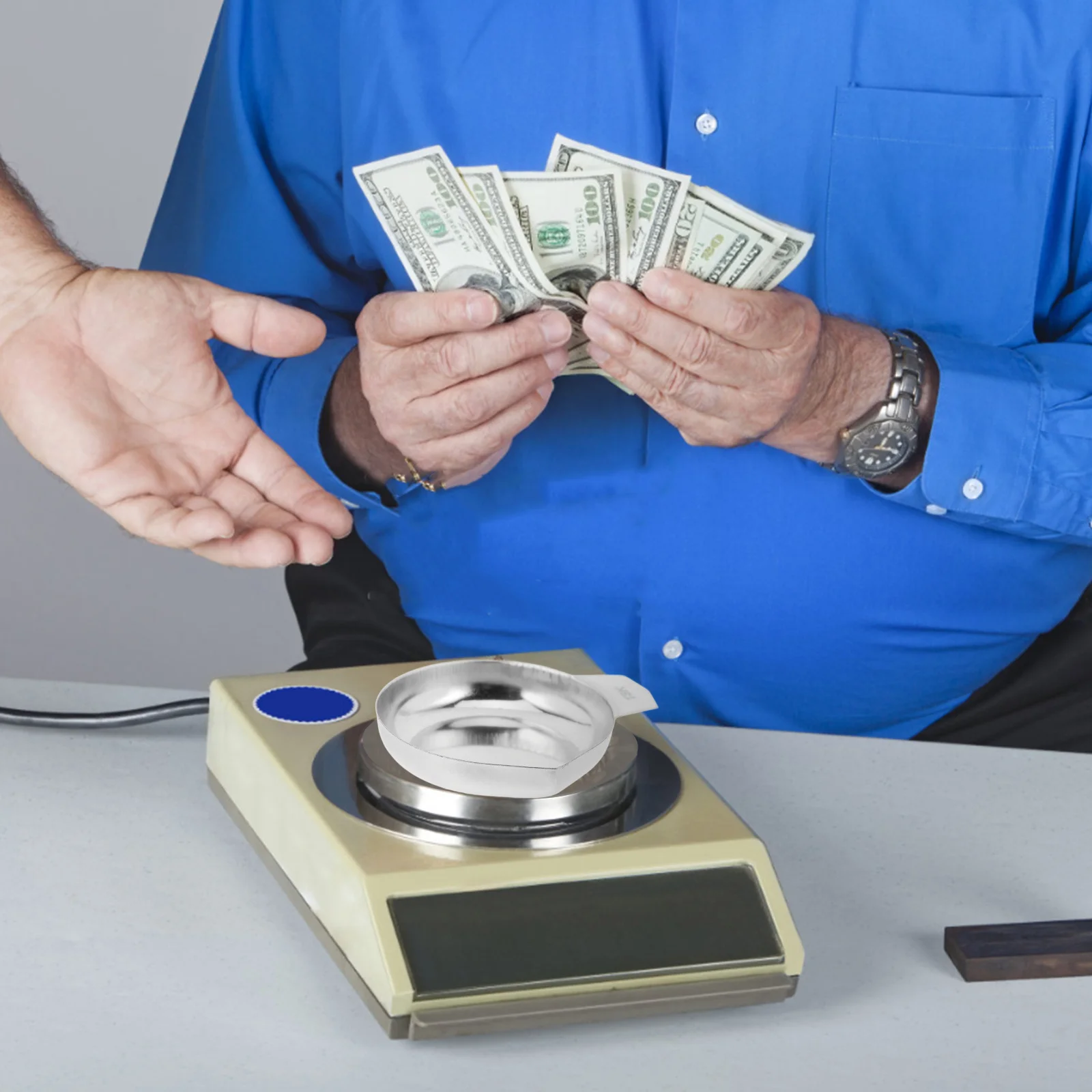 2pcs Stainless Steel Scale Pan Small Size Round For Jewelry Carat Digital Electronic Balance Weighing Tool