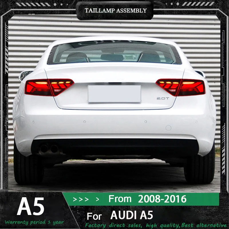 

Автомобильные светодиодные задние фонари для Audi A5 2008-2016 Светодиодные автомобильные задние фонари Дневные ходовые огни Динамические указатели поворота Автомобильные аксессуары