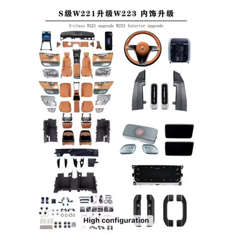 

W221 Interior Upgrade to W223 Conversion Kit Car Accessories S Class W221 S400l S450 S500 S580