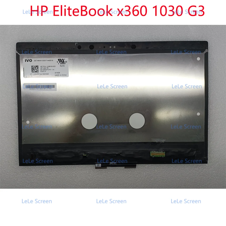 For HP EliteBook X360 1030 G3 FHD LCD Touch Screen Assembly