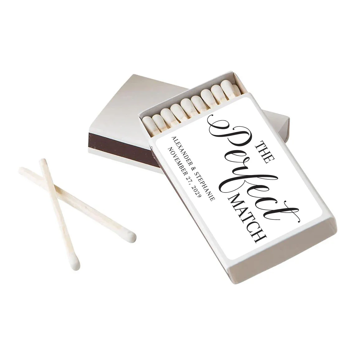 BULK Wedding Matches - A Perfect Match Design - Wedding Favor Match Boxes - Custom Party Favors - Wedding Favor Ideas - Sold in